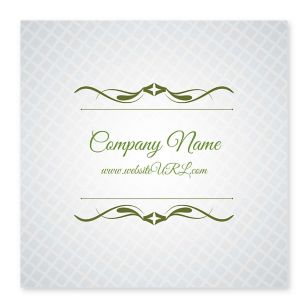Cursive & Gray Sticker 4x4 Square - Verdun Green