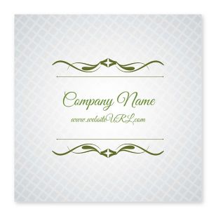 Cursive & Gray Sticker 4x4 Square - Verdun Green