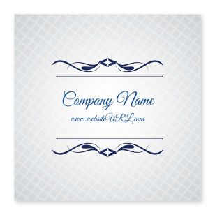 Cursive & Gray Sticker 4x4 Square - Venice Blue