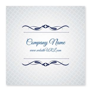 Cursive & Gray Sticker 4x4 Square - Venice Blue