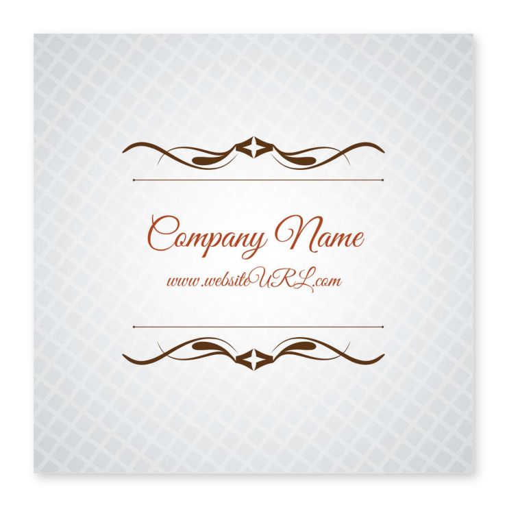 Cursive & Gray Sticker 4x4 Square - Desert Orange Red