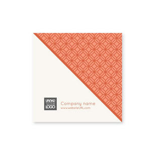 Diagonal Pattern Sticker 2x2 Square - Apricot