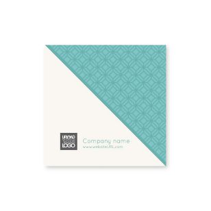 Diagonal Pattern Sticker 2x2 Square - Tropical Teal