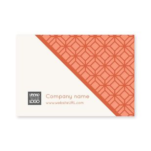 Diagonal Pattern Sticker 2x3 Rectangle Horizontal - Apricot