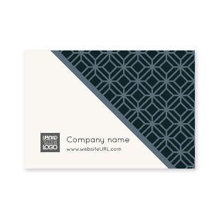 Diagonal Pattern Sticker 2x3 Rectangle Horizontal - Black