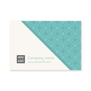 Diagonal Pattern Sticker 2x3 Rectangle Horizontal - Tropical Teal