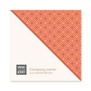 Diagonal Pattern Sticker 3x3 Square - Apricot