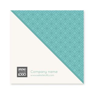 Diagonal Pattern Sticker 3x3 Square - Tropical Teal