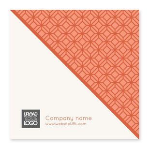Diagonal Pattern Sticker 4x4 Square - Apricot