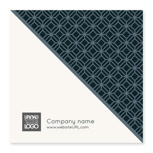 Diagonal Pattern Sticker 4x4 Square - Black