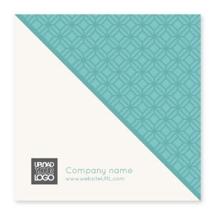 Diagonal Pattern Sticker 4x4 Square - Tropical Teal