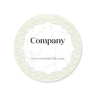 Draw Attention Sticker 2x2 Circle - Linen