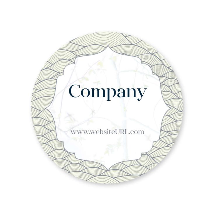 Draw Attention Sticker 2x2 Circle - Ecru White