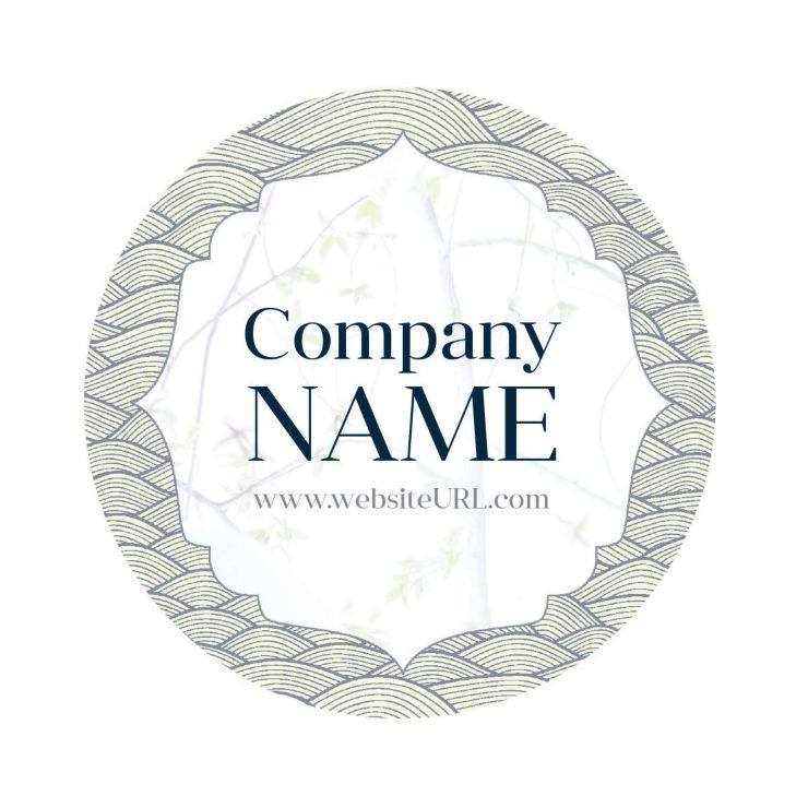 Draw Attention Sticker 3x3 Circle - Ecru White