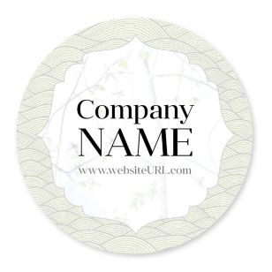 Draw Attention Sticker 4x4 Circle - Linen