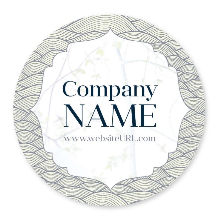 Draw Attention Sticker 4x4 Circle - Ecru White