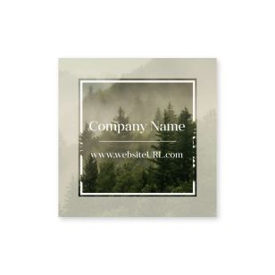 Dreamy Trees Border Sticker 2x2 Square - Linen