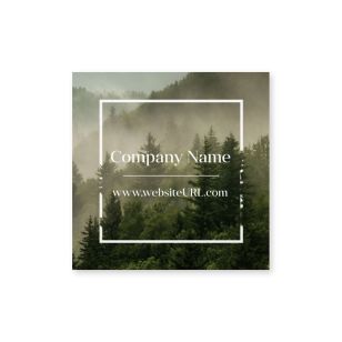 Dreamy Trees Border Sticker 2x2 Square - Ecru White