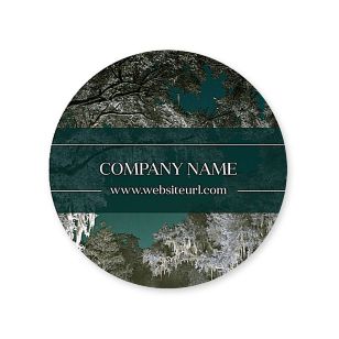 Dreamy Trees Sticker 2x2 Circle - Venice Blue