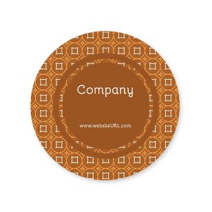 Glitz & Glam Sticker 2x2 Circle - Burnt Orange