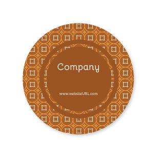 Glitz & Glam Sticker 2x2 Circle - Burnt Orange