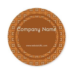 Glitz & Glam Sticker 3x3 Circle - Burnt Orange
