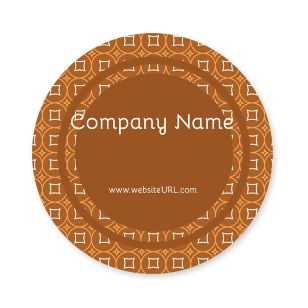 Glitz & Glam Sticker 3x3 Circle - Burnt Orange