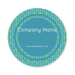 Glitz & Glam Sticker 3x3 Circle - Sky Blue