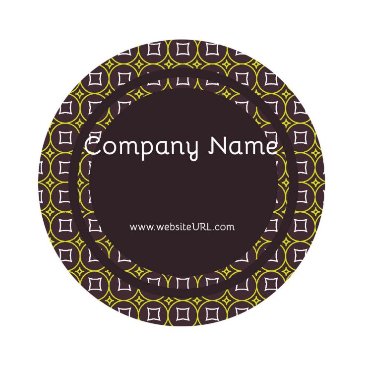 Glitz & Glam Sticker 3x3 Circle - Wine