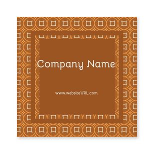 Glitz & Glam Sticker 3x3 Square - Burnt Orange