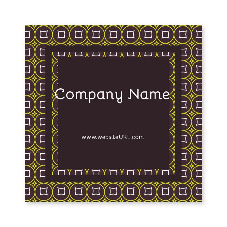 Glitz & Glam Sticker 3x3 Square - Wine