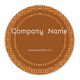 Glitz & Glam Sticker 4x4 Circle - Burnt Orange