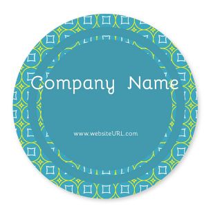 Glitz & Glam Sticker 4x4 Circle - Blue, Sky