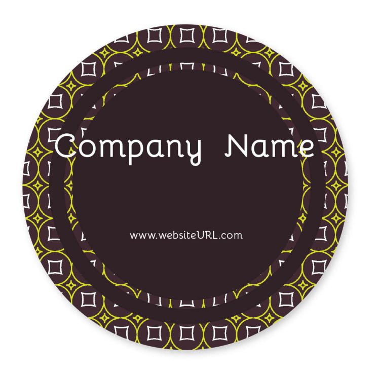 Glitz & Glam Sticker 4x4 Circle - Wine