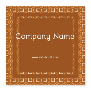 Glitz & Glam Sticker 4x4 Square - Burnt Orange