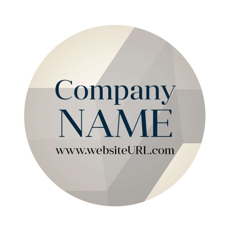 Hashtag Sticker 3x3 Circle - Linen