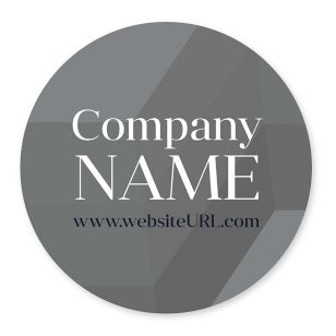 Hashtag Sticker 4x4 Circle - Battleship Gray