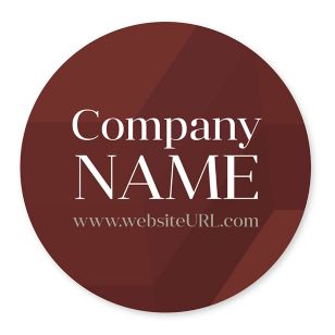 Hashtag Sticker 4x4 Circle - Merlot Red