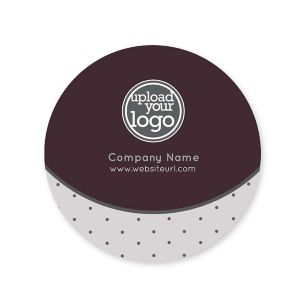 Polka Dots Sticker 2x2 Circle - Royal Maroon