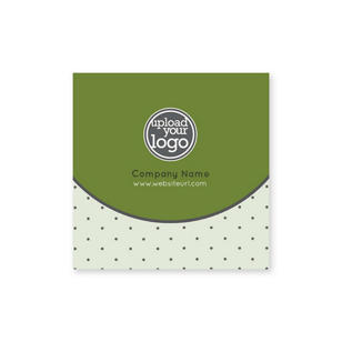 Polka Dots Sticker 2x2 Square - Moss Green