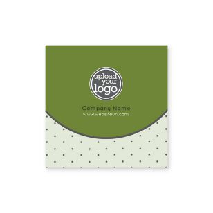 Polka Dots Sticker 2x2 Square - Moss Green