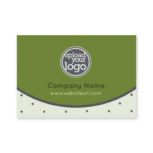 Polka Dots Sticker 2x3 Rectangle Horizontal - Moss Green