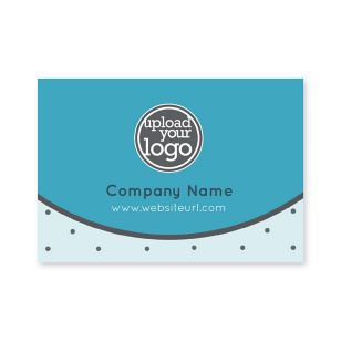 Polka Dots Sticker 2x3 Rectangle Horizontal - Blue, Sky