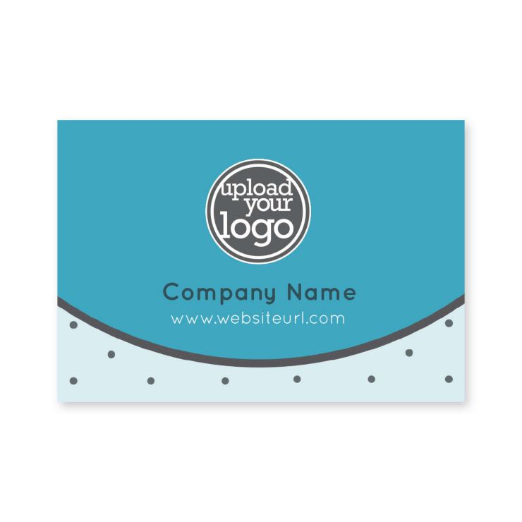 Polka Dots Sticker 2x3 Rectangle Horizontal - Blue, Sky