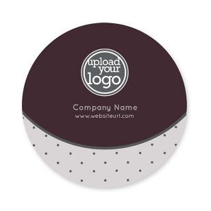 Polka Dots Sticker 3x3 Circle - Royal Maroon