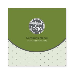 Polka Dots Sticker 3x3 Square - Moss Green