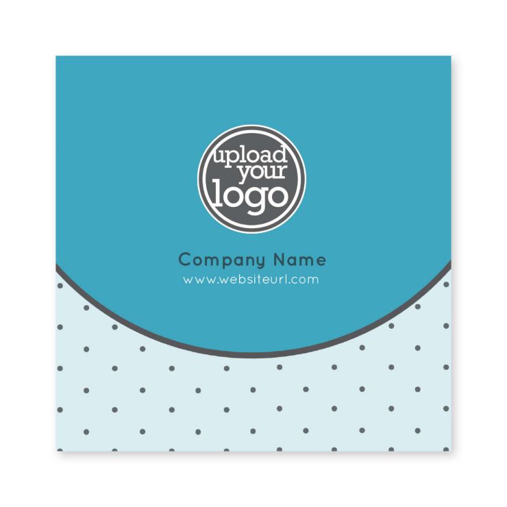 Polka Dots Sticker 3x3 Square - Blue, Sky