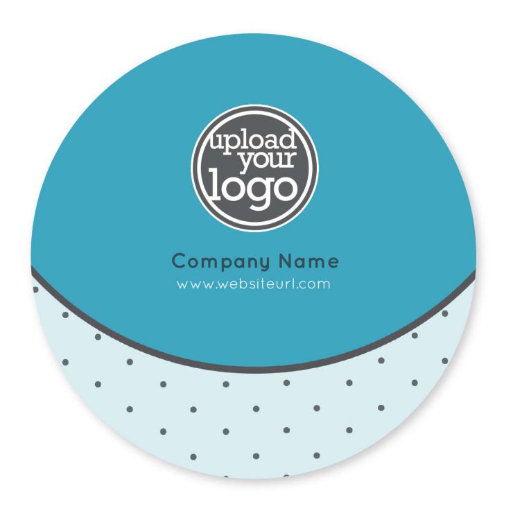 Polka Dots Sticker 4x4 Circle