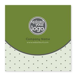 Polka Dots Sticker 4x4 Square - Moss Green