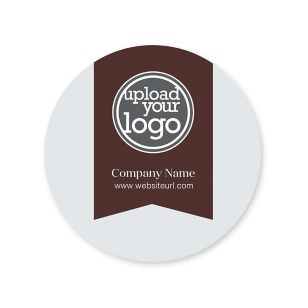 Ribbon Sticker 2x2 Circle - Heath Red
